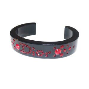 00s Christian Dior crystal cuff bracelet